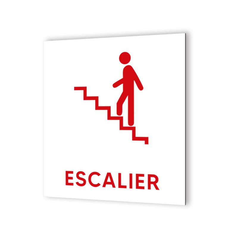 Panneau signalétique en dibond Modèle Escalier Gauche