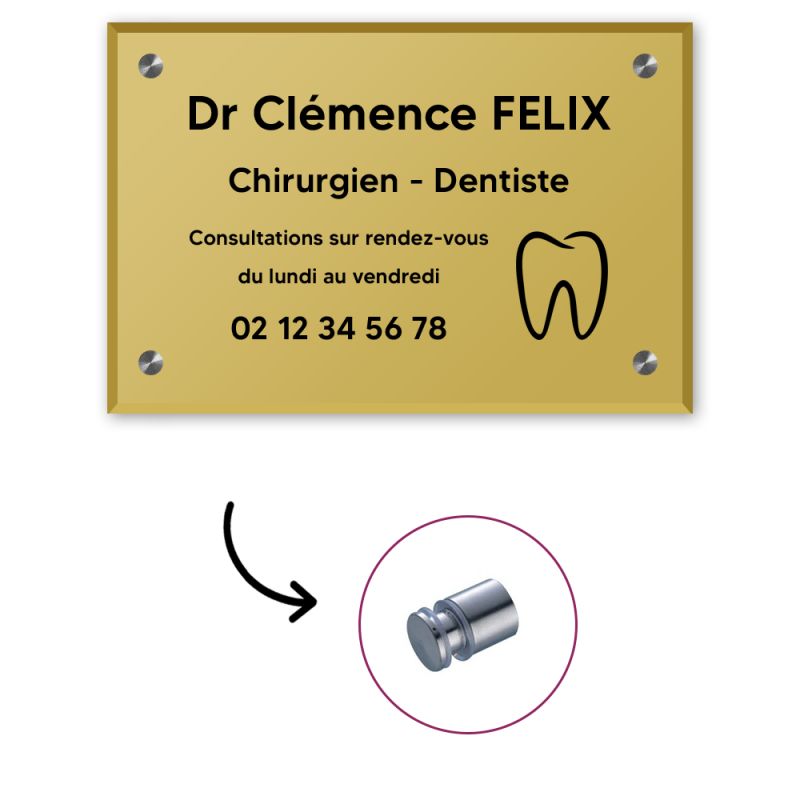 Plaque Professionnelle En Plexi Pour Dentiste Avec Logo Decoho