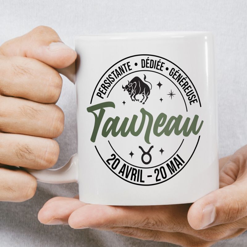 Mug signe Astrologique Taureau en Céramique Élégance et Qualité