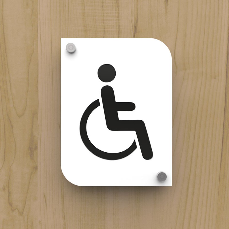 Pictogramme Design En Plexiglass Toilettes Wc Handicap S Pmr Couleur