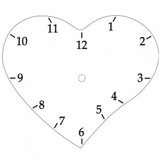 Personalized clock - Large Format | Heart