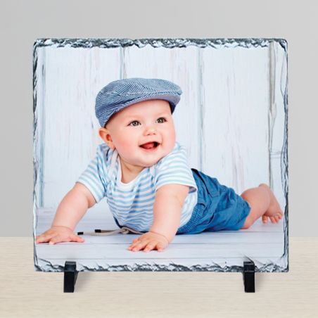 Personalized photo slate | Square 30 x 30 cm