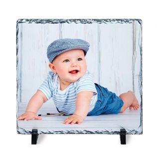 Personalized photo slate | Square 30 x 30 cm