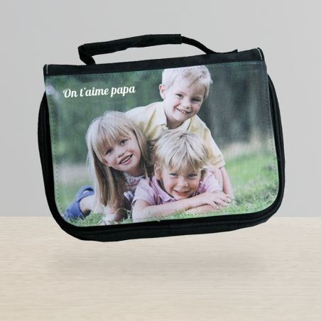 Personalized hanging toiletry bag