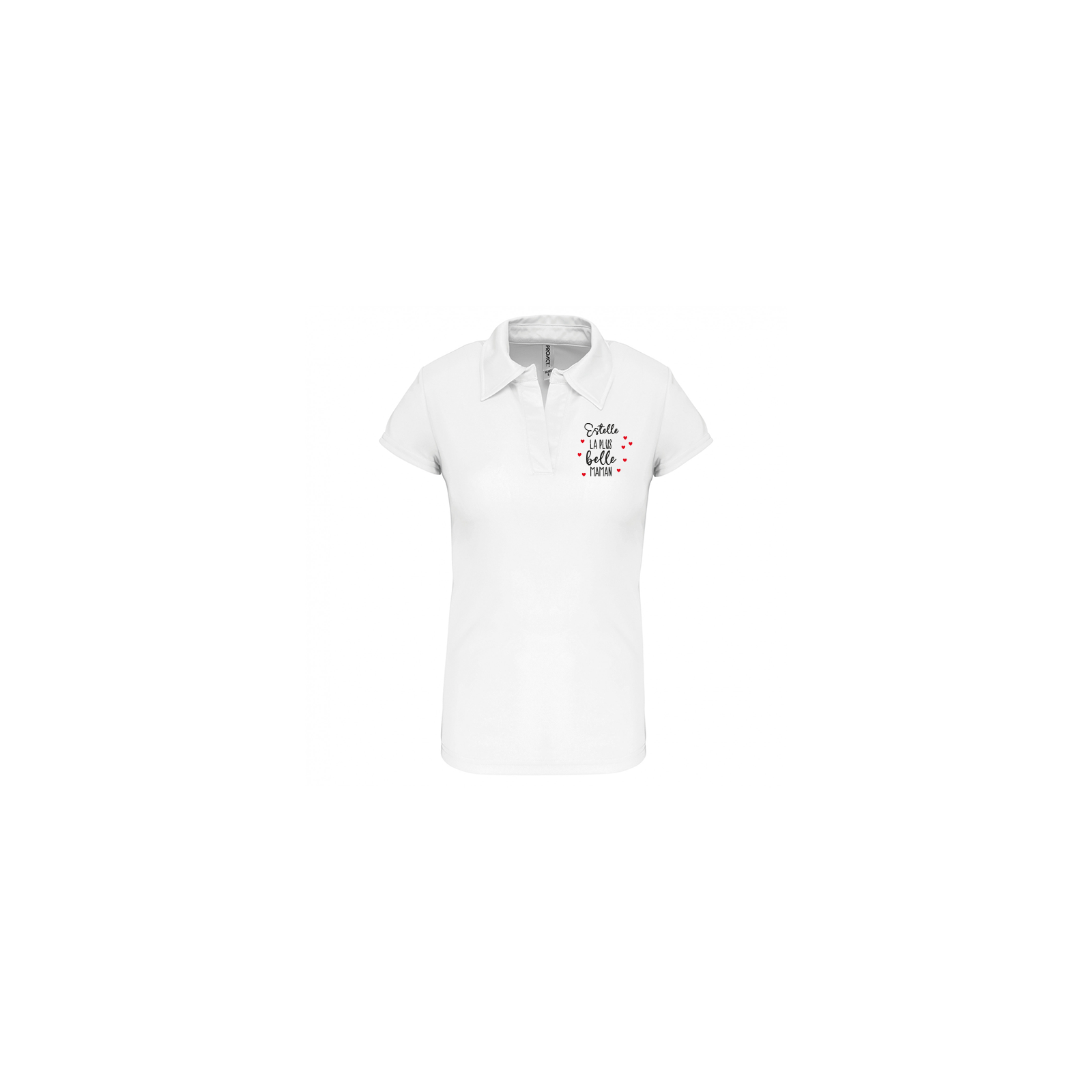 Personalized white women's polo shirt - Mother's Day | The most beautiful