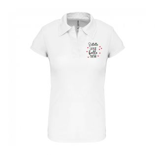 Personalized white women's polo shirt - Mother's Day | The most beautiful