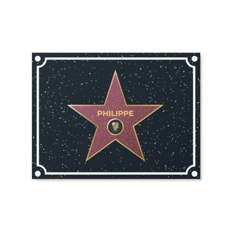 Personalized decorative plaque · Hollywood | 15x20cm