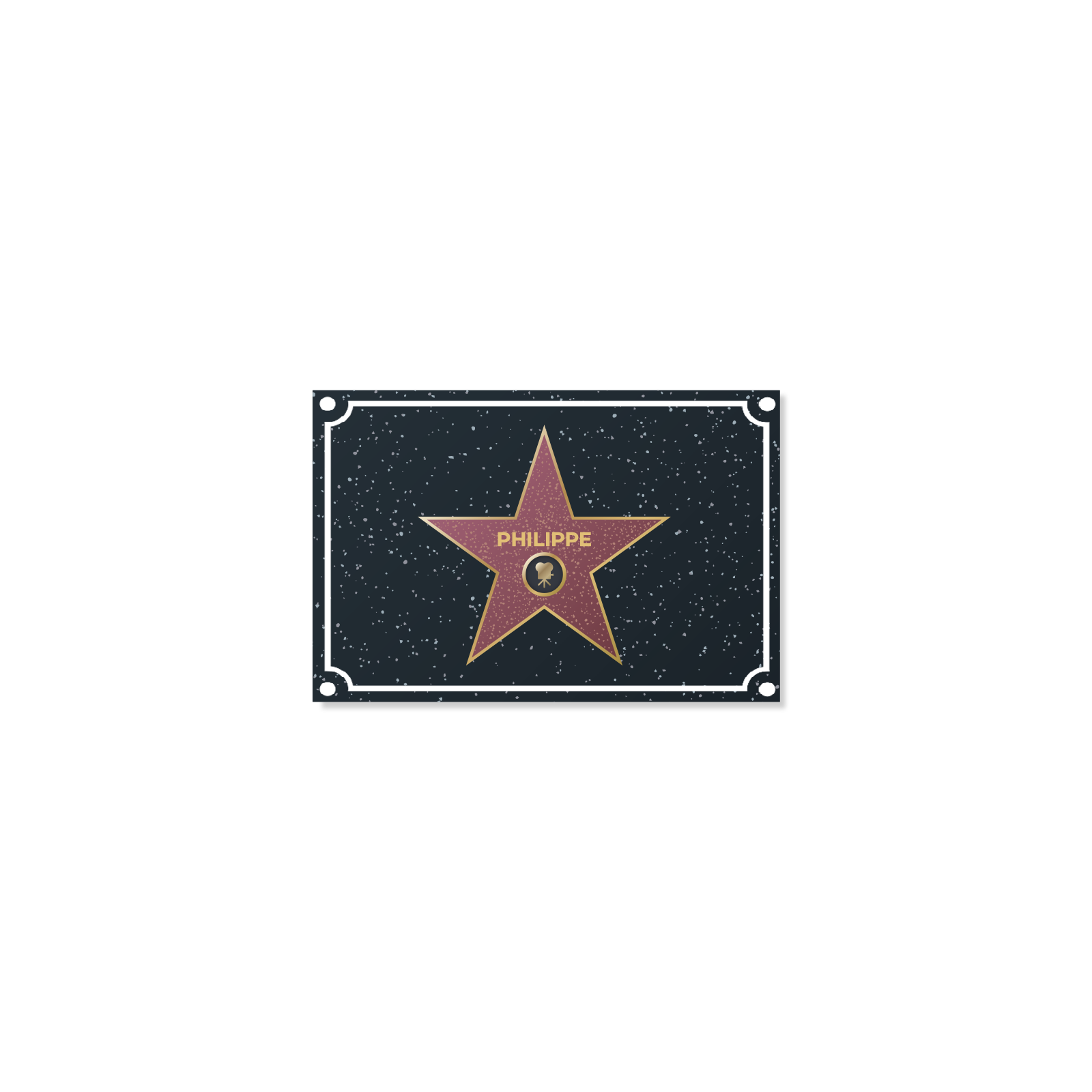 Personalized decorative plaque · Hollywood | 20 x 30 cm