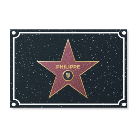 Personalized decorative plaque · Hollywood | 20 x 30 cm