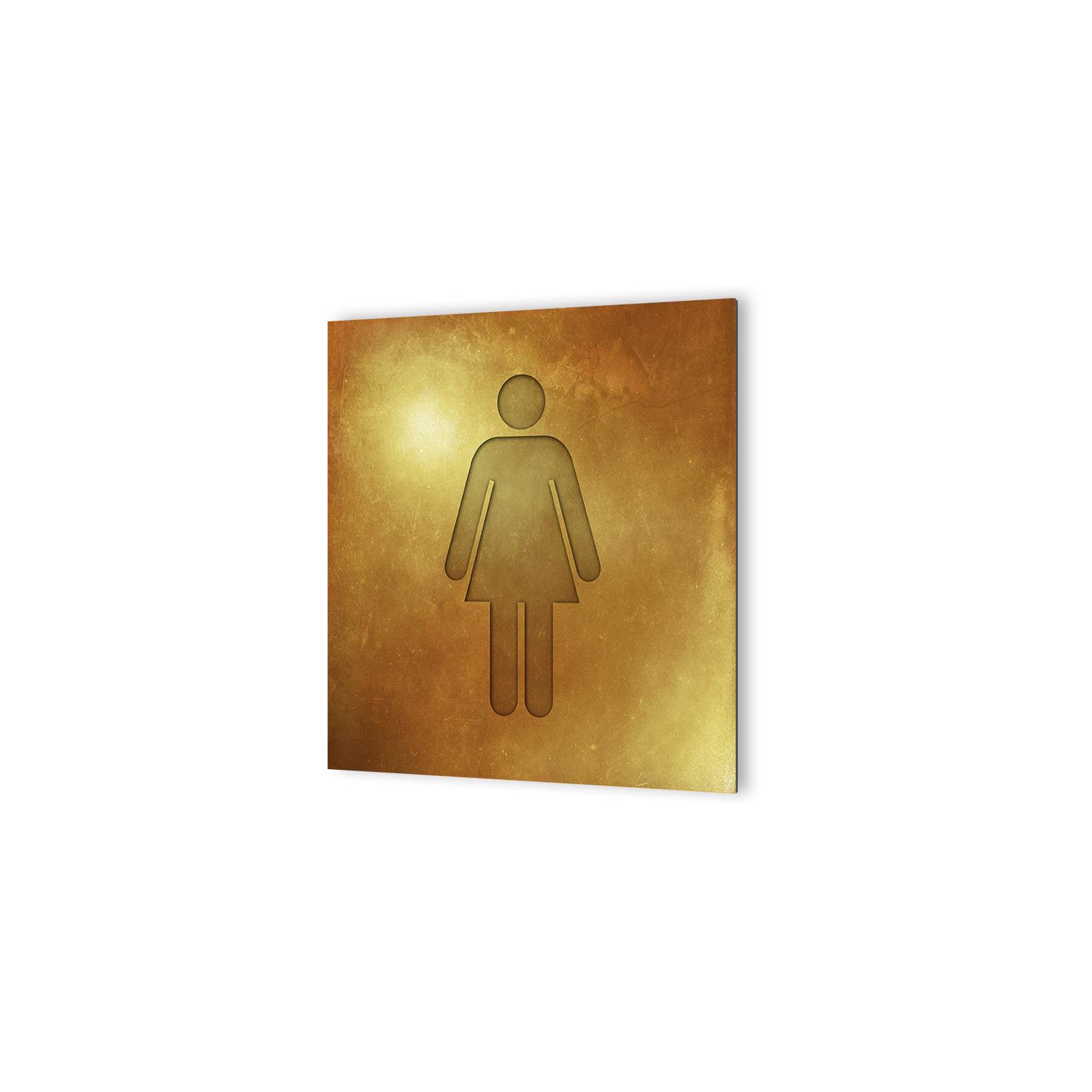 Panneau pictogramme de signalisation · Toilettes Femmes | Texture Gold