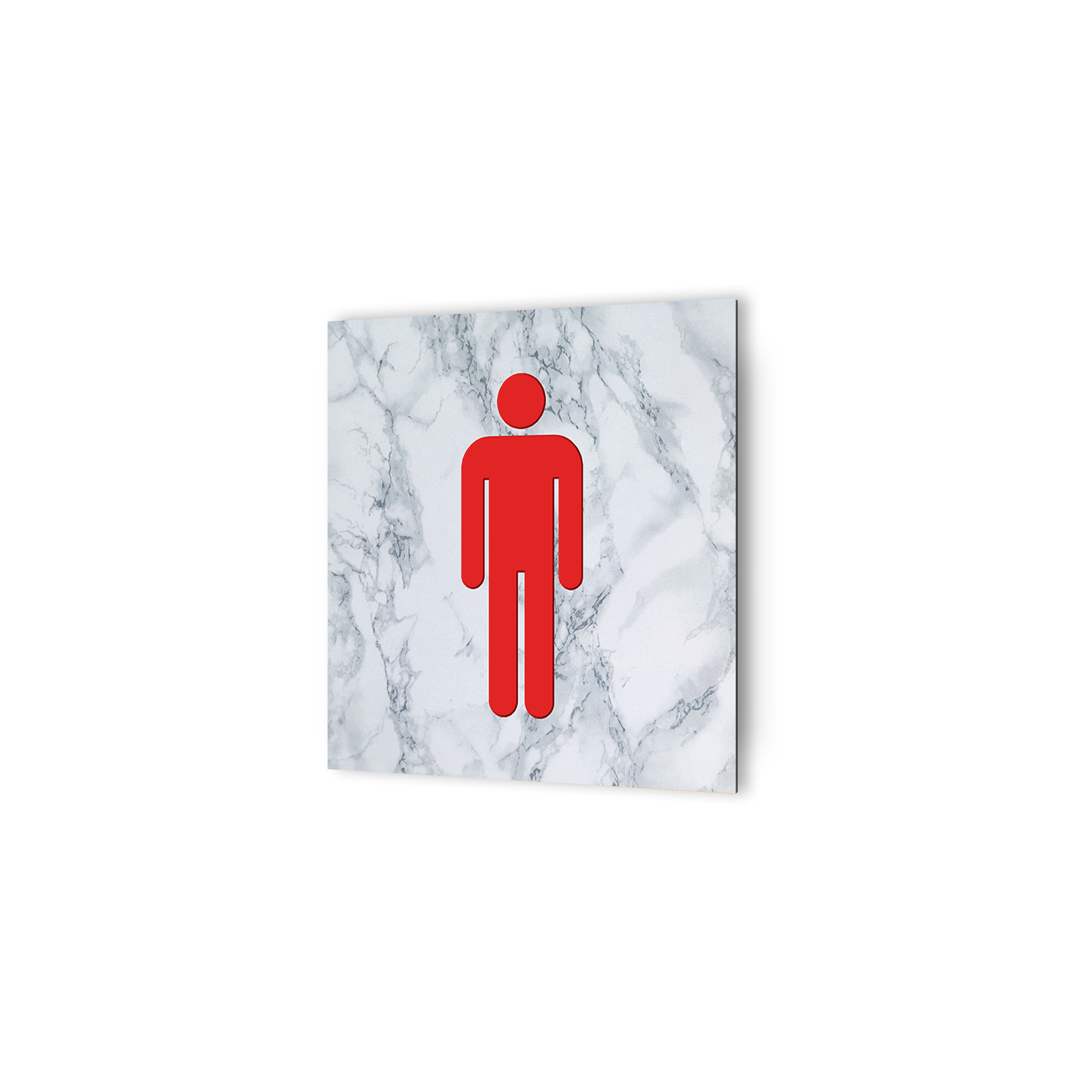 Panneau pictogramme de signalisation · Toilettes Femmes Humoristique | Texture Marbre Rouge