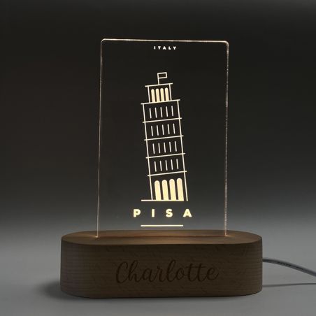 Lampe LED personnalisable avec un prénom | Villes touristiques