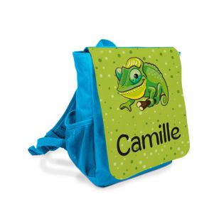 Personalized blue or pink children's backpack| Chameleon