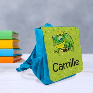 Sac à dos enfant personnalisé bleu ou rose| Caméléon