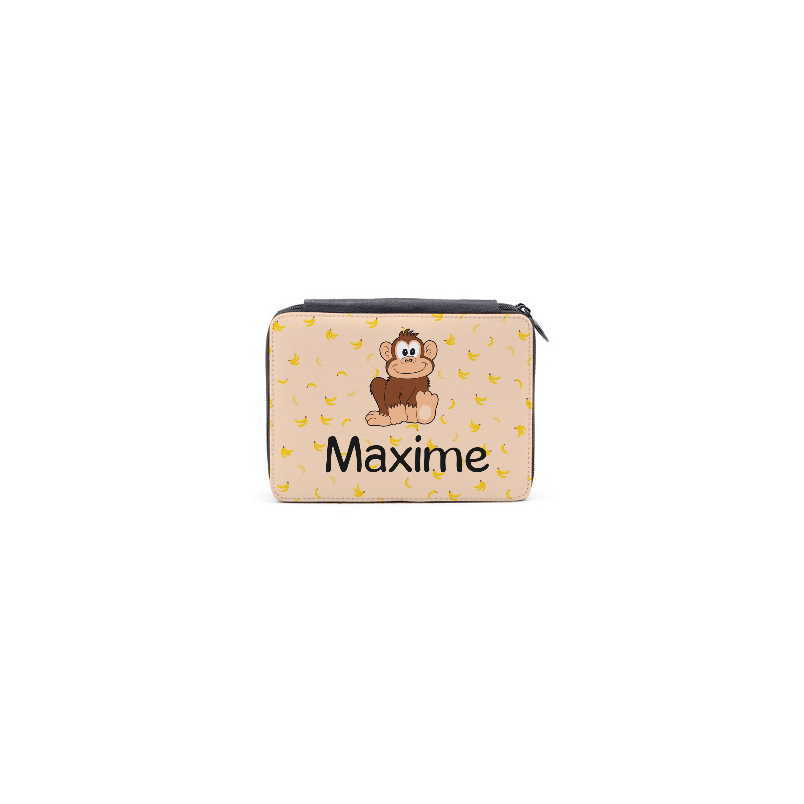 Personalized Pencil Case + Ruler 20 cm | Monkey