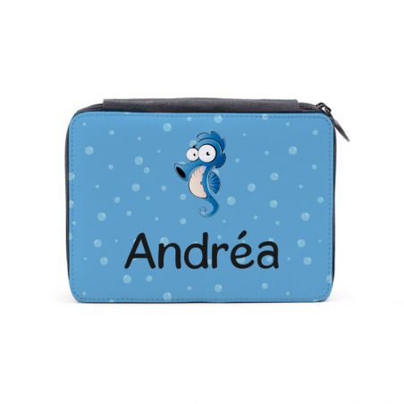 Personalized Pencil Case + Ruler 20 cm | Seahorse