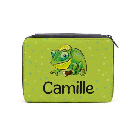 Personalized Pencil Case + Ruler 20 cm | Chameleon