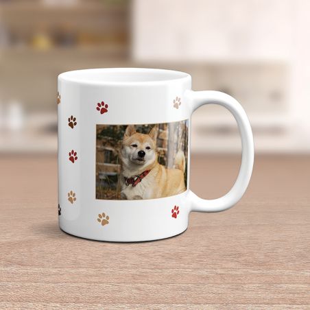 Personalized dog mug first name + photo