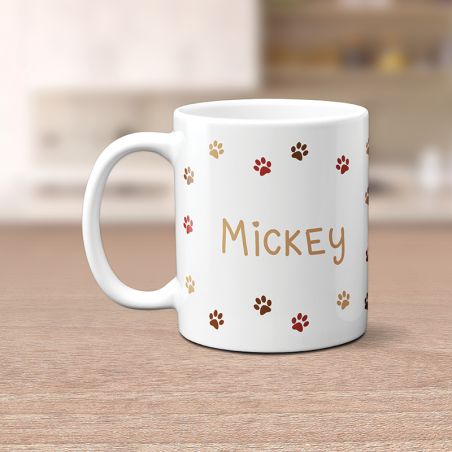 Personalized dog mug first name + photo