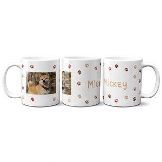 Personalized dog mug first name + photo