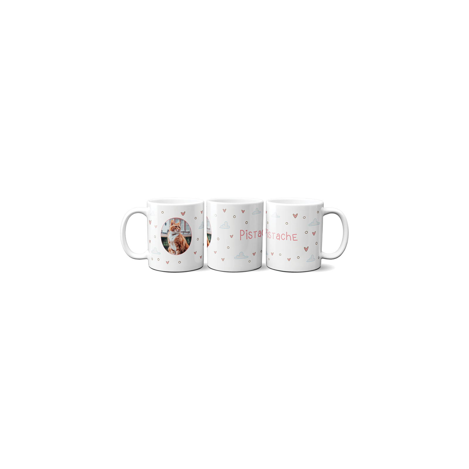 Personalized cat mug first name + photo