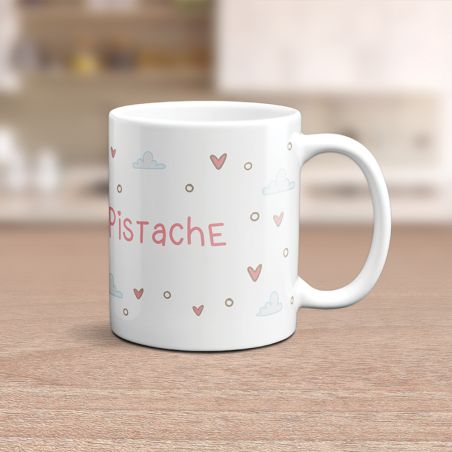 Mug personnalisé chat prénom + photo