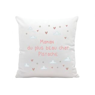 Coussin personnalisé blanc - Texte et/ou Photo | Carré 40 x 40 cm