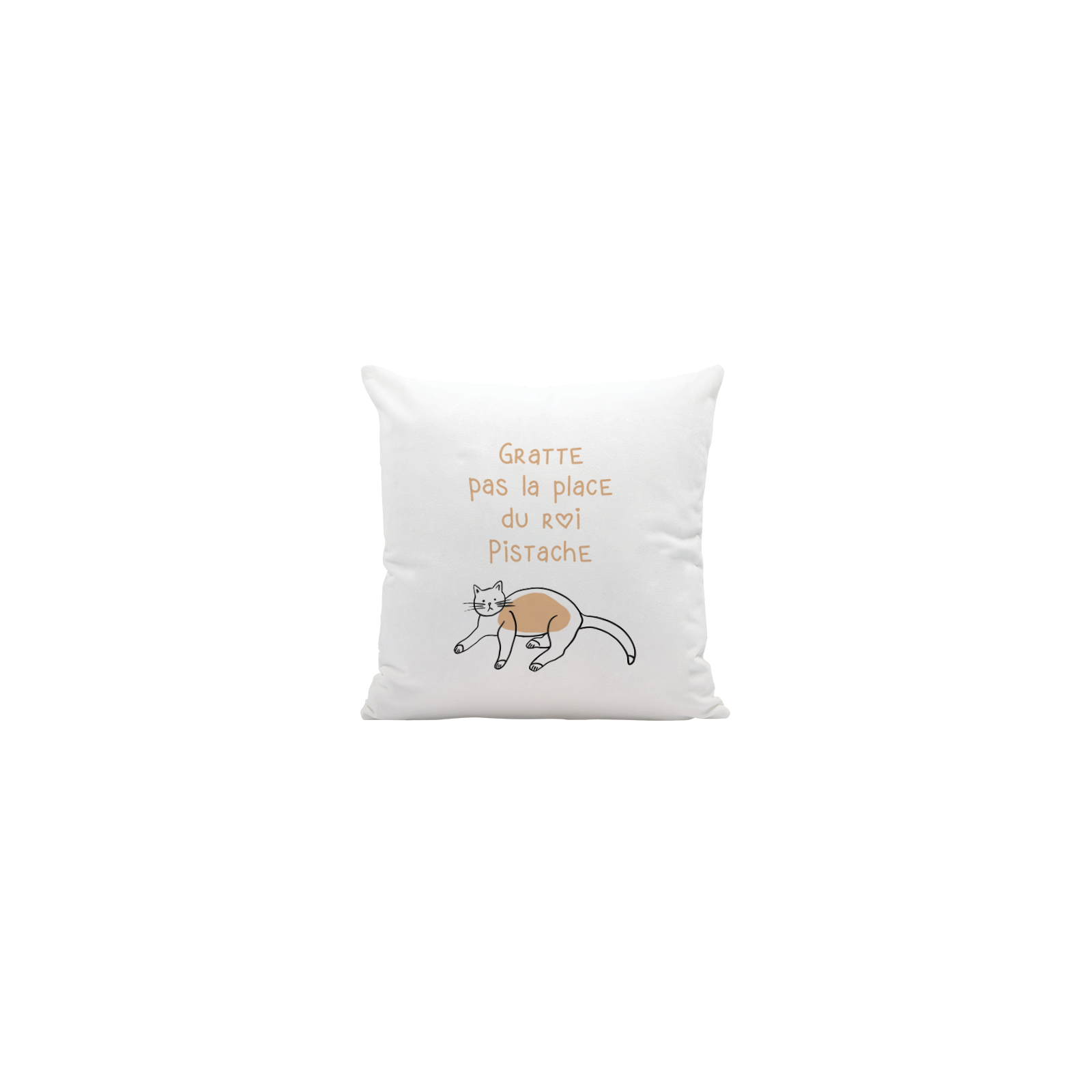 Personalized white cushion - Text and/or Photo | Square 40 x 40 cm