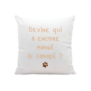 Personalized white cushion - Text and/or Photo | Square 40 x 40 cm