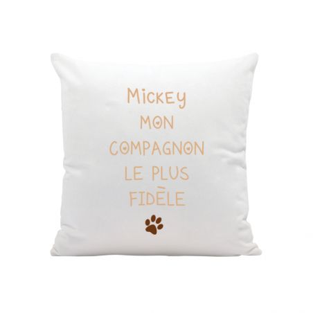 Personalized white cushion - Text and/or Photo | Square 40 x 40 cm