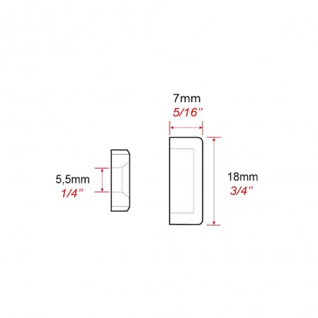 Set de 4 cache vis blanc 18 mm