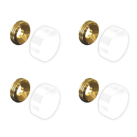 Set de 4 cache vis blancs 13 mm