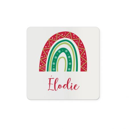 Set of 4 personalized Cork coasters | Squares