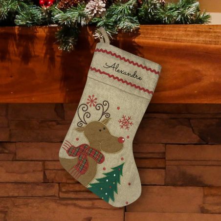 CHRISTMAS | Jute Christmas Boot | Deer