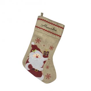 CHRISTMAS | Jute Christmas Boot | Santa Claus