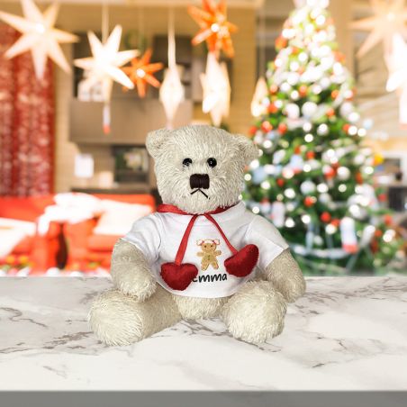 NOËL | Peluche personnalisée | Ours cœur