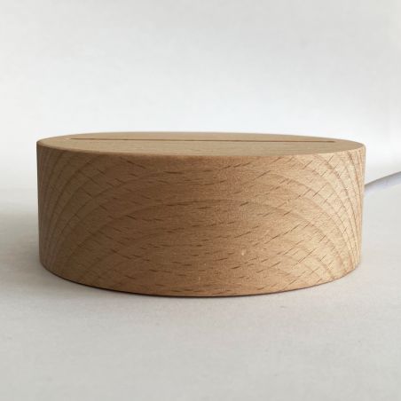 Bedside lamp with wooden base to engrave | Rennes - Merry Christmas