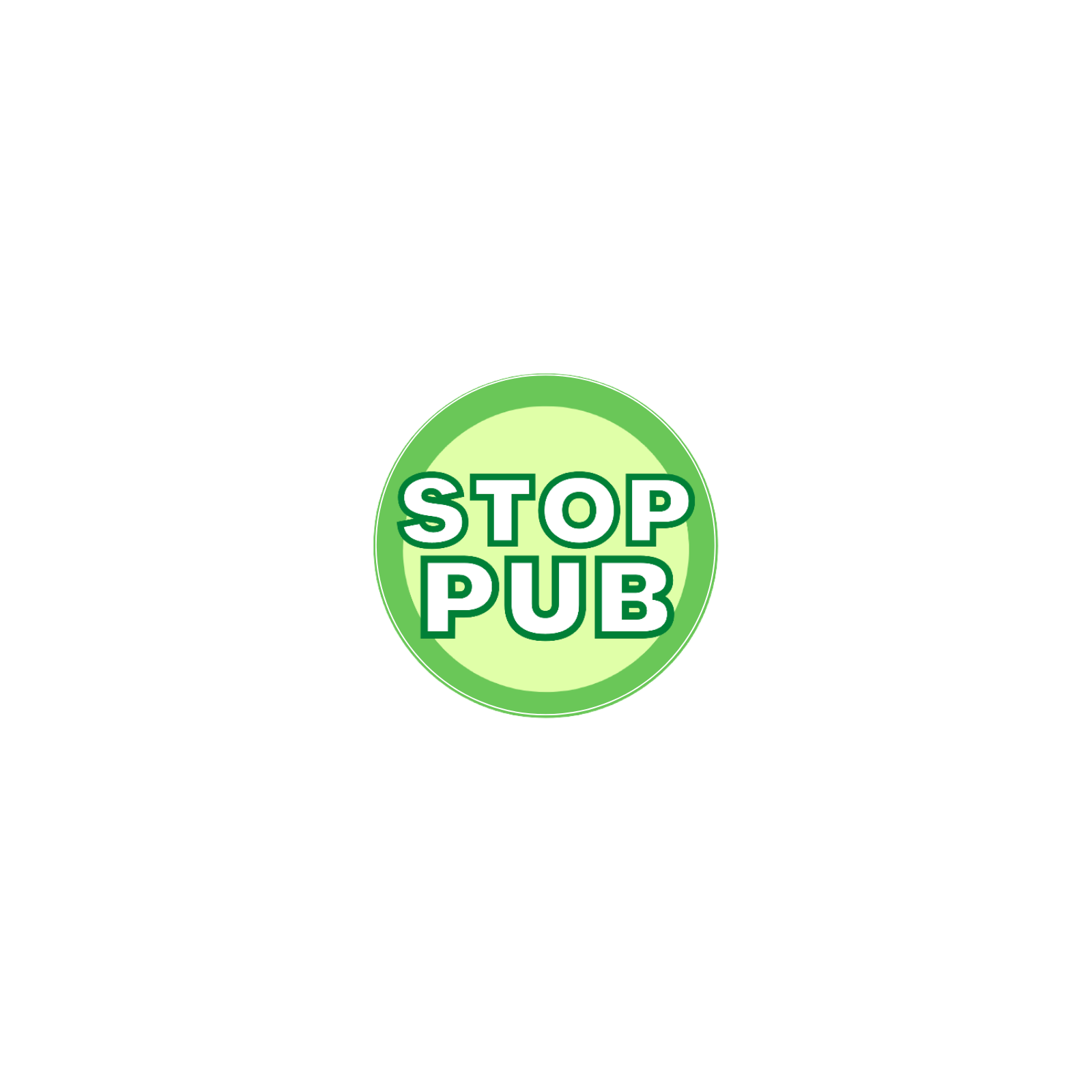 Classic green and white ad stop sticker for mailbox