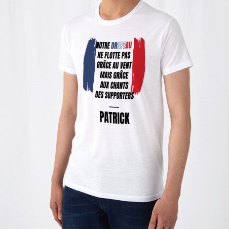 Tee-shirt blanc personnalisé | Couleurs Drapeau Français