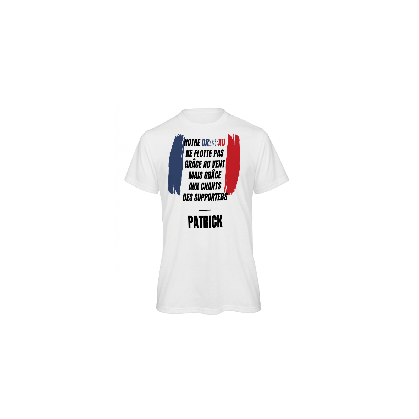 Tee-shirt blanc personnalisé | Couleurs Drapeau Français