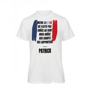 Tee-shirt blanc personnalisé | Couleurs Drapeau Français