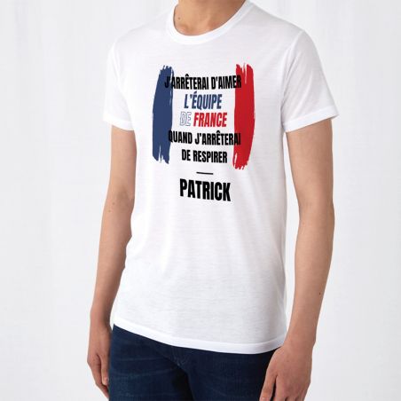 Tee-shirt blanc personnalisé | Accessoire supporter France