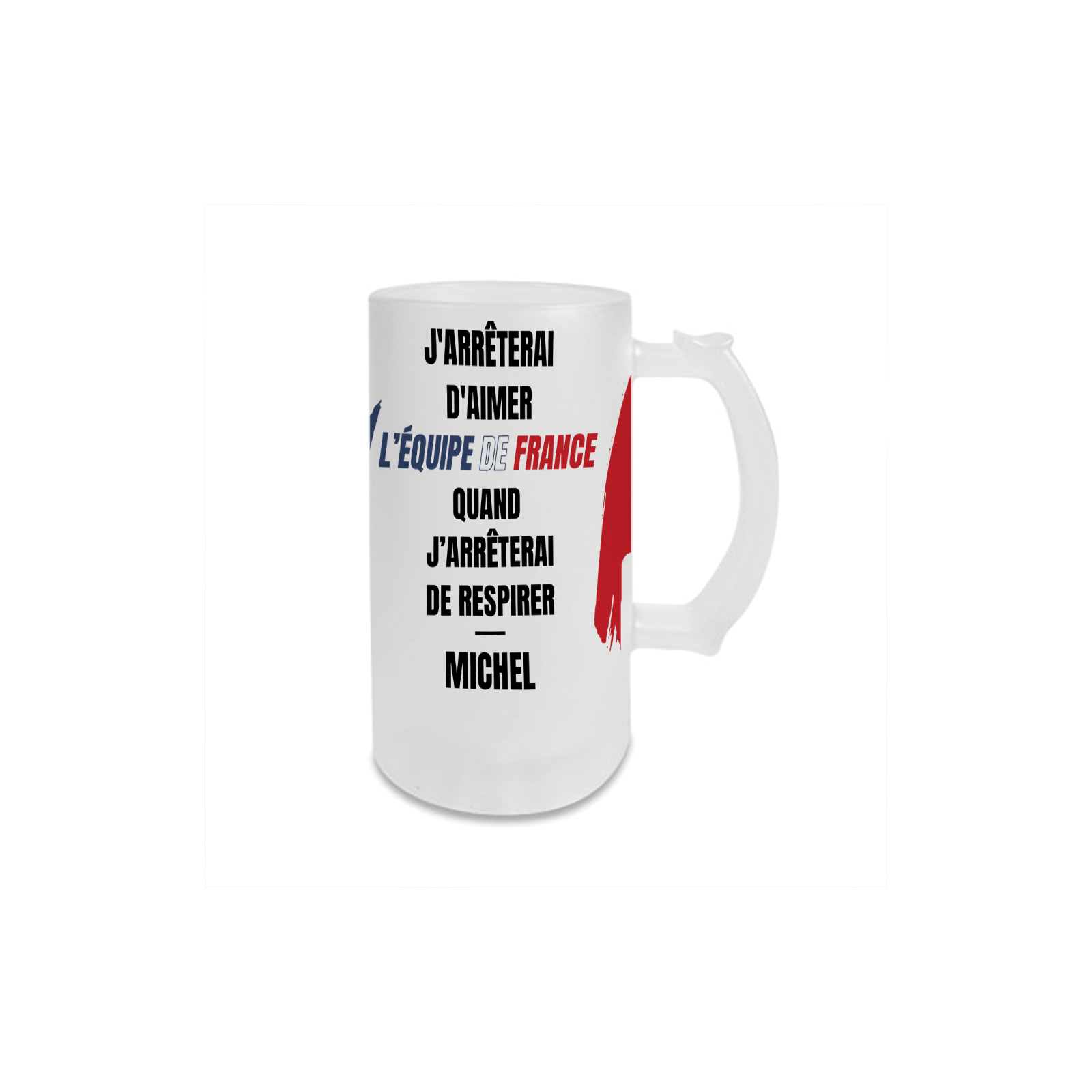 Personalized beer mug · Sports competition gift · Country France