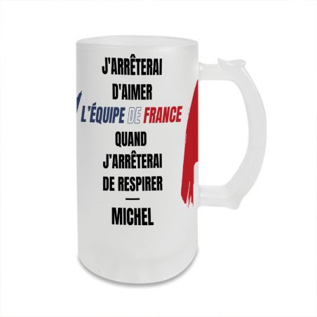 Personalized beer mug · Sports competition gift · Country France