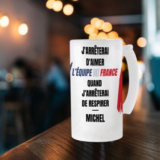 Personalized beer mug · Sports competition gift · Country France