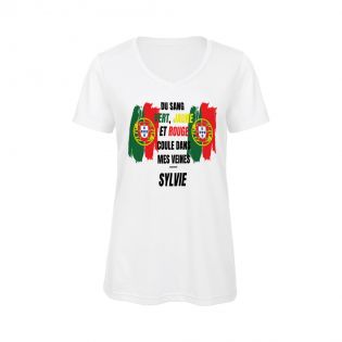 Customizable women's V-neck T-shirt | Portugal