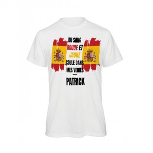 Personalized white tee | Support Team Spain