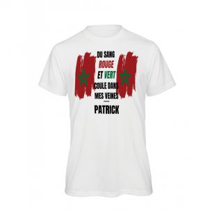 Personalized white tee | Support Team Morocco