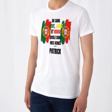 Personalized white tee | Support Team Portugal