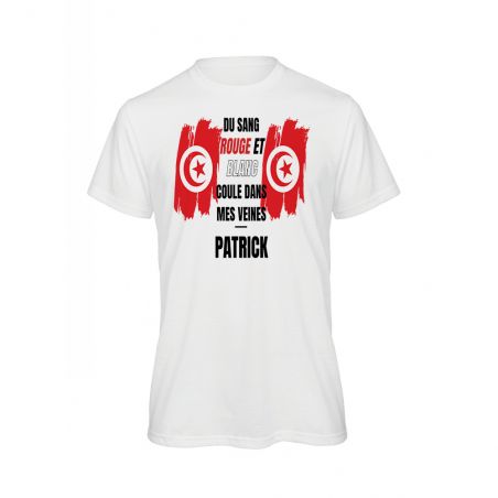 Personalized white tee | Support Team Tunisia